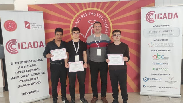 Denizli'nin meslek liseli gençleri uluslararası kongrede makale sundu