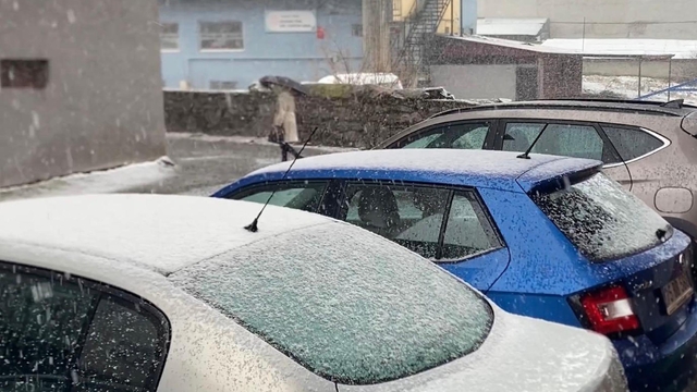 Ardahan'a nisan ayında kar yağdı
