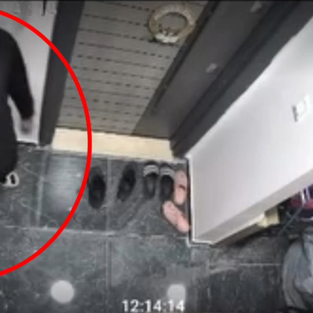 Ayakkabıyı koklayıp, kartla kapıyı açmaya çalıştılar