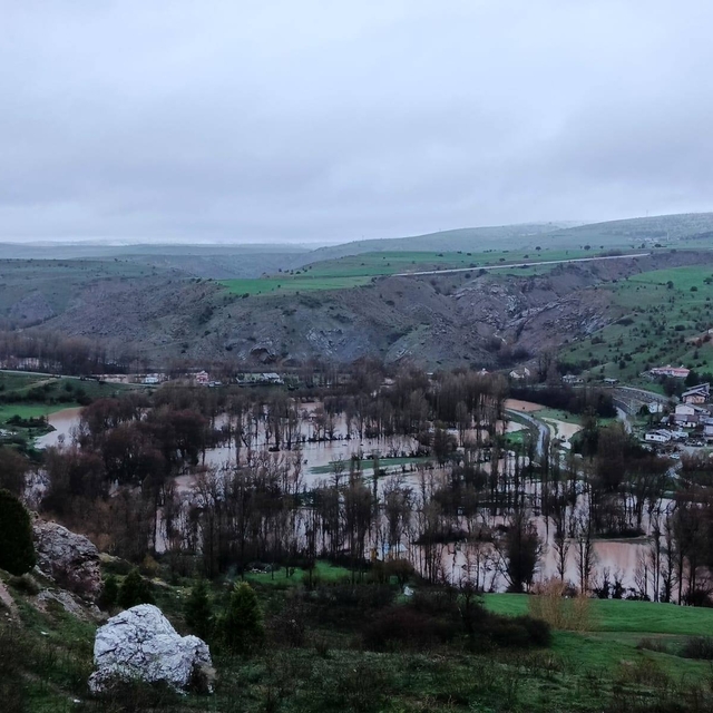 Kızılırmak taştı, köyde ev ve ahırları su bastı