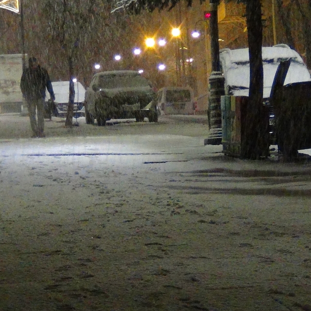 Kars'ta bahar yerini kışa bıraktı: Kar yağışı kenti beyaza bürüdü