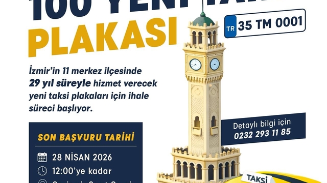 İzmir'de 11 ilçeye 100 taksi plakası için ihale başvuruları devam ediyor