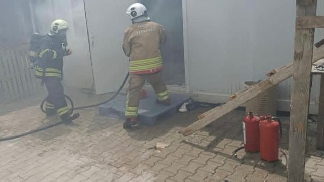 Antakya'da konteyner yangını