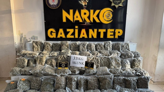Gaziantep'te 34 kilo uyuşturucu ele geçirildi: 1 tutuklama