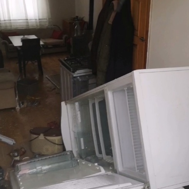 Aç kalan ayılar, pencereden girdiği yayla evini talan etti
