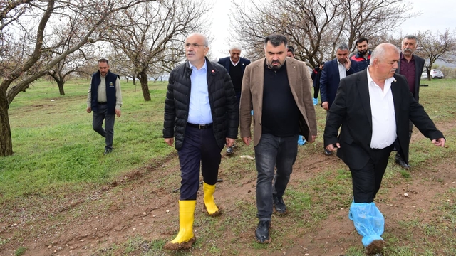 Başkan Er, dolu afetinden zarar gören ilçeleri ziyaret etti