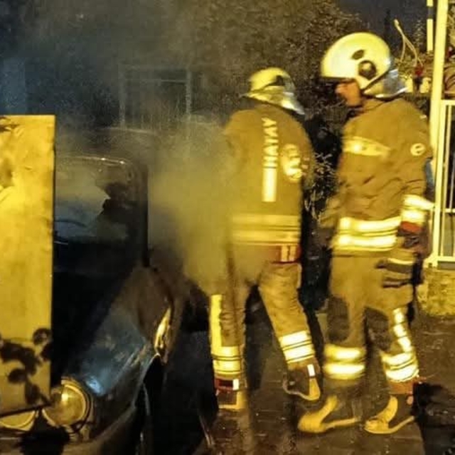 Dörtyol'da  otomobil yangını