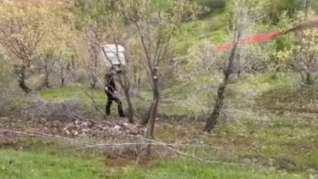 Siirt'te el freni çekilmeyen kamyonet uçuruma yuvarlandı