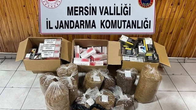 Mersin'de kaçak makaron operasyonu: 2 gözaltı