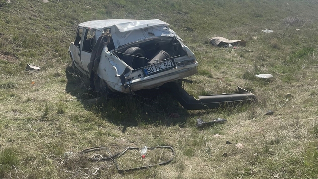 Nevşehir'de otomobil takla attı: 1 yaralı
