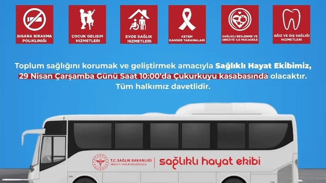Mobil Sağlıklı Hayat Ekibi Çukurkuyu'da vatandaşlarla buluşacak
