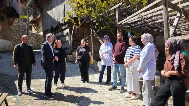 Kaymakam Arıkan'dan Apçağa köyünde restorasyon çalışmaları incelemesi