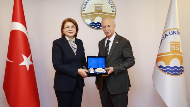 Azerbaycan Eğitim Müşaviri Nesibova'dan Trakya Üniversitesine ziyaret
