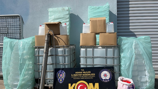 Adana'da kaçak 2 bin 150 litre etil alkol ele geçirildi