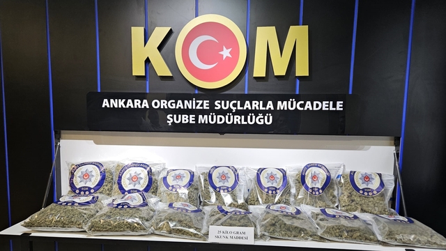 Başkentte 25 kilogram uyuşturucu ele geçirildi