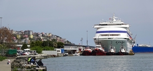 Rus turistler aylar sonra kruvaziyer ile Samsun'da