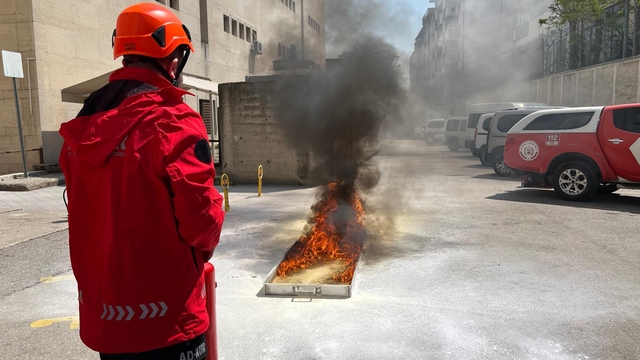 Bursa Adliyesinde yangın tatbikatı yapıldı
