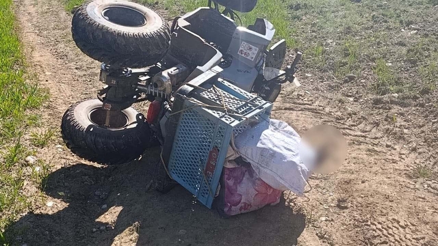 Devrilen ATV'nin altında kalan kadın hayatını kaybetti
