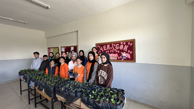 Karlıova'da öğrencilerden eTwinning Projesi kapsamında doğaya katkı