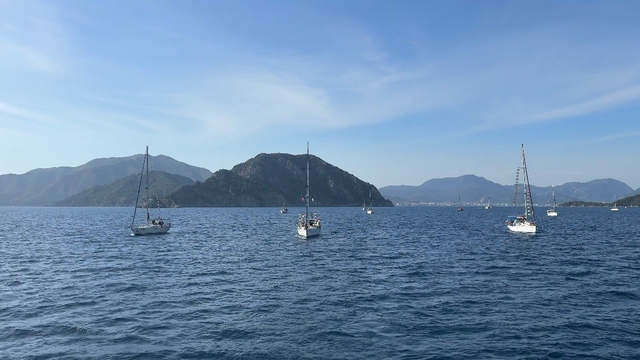 Marmaris'ten Sumud Filosu'na destek için 10 tekne Akdeniz'e açıldı