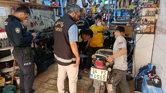Hatay'da motosiklet tamirhaneleri denetlendi