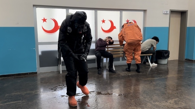 Van Geri Gönderme Merkezi'nde KBRN tatbikatı yapıldı
