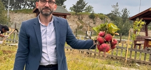 Burhaniye'de fakülte bahçesinde yetişen sebzeler hasat edildi