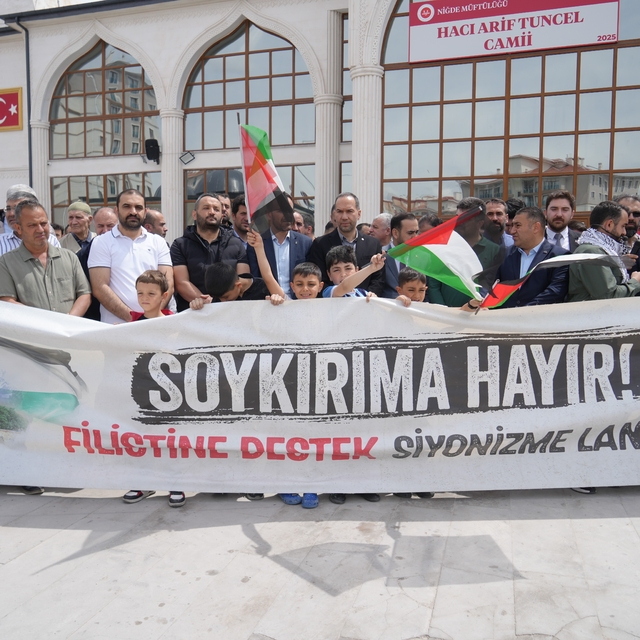 Niğde'de Sumud Filosu'na destek: "Bu müdahale sadece bir filoya değil, insa...