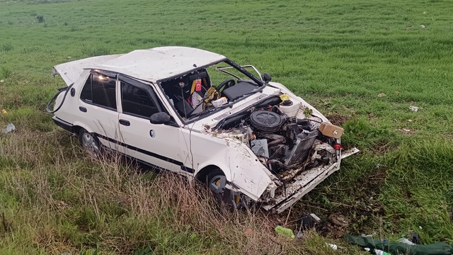 Bilecik'te otomobilin şarampole devrildiği kazada sürücü yaralandı