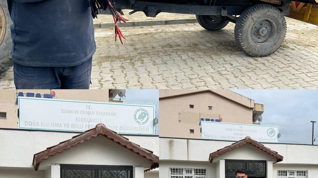 Kırklareli'nde yaralı halde bulunan leylek tedavi altına alındı