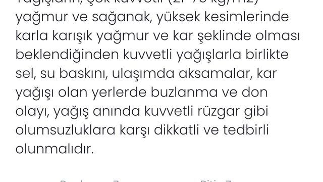 Denizli için kuvvetli yağış uyarısı yapıldı