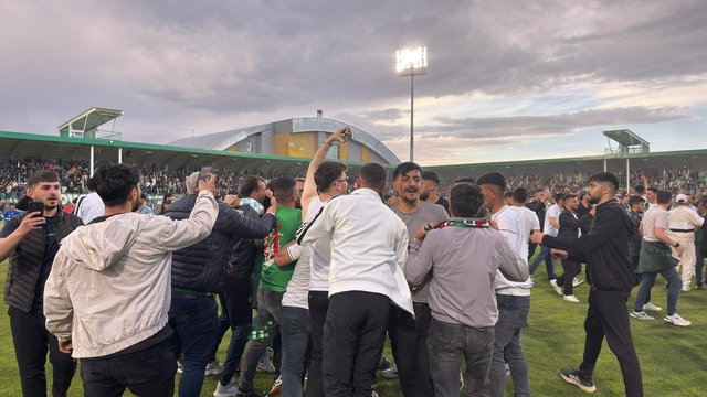 Iğdır'da Amed Sportif Faaliyler taraftarının şampiyonluk coşkusu