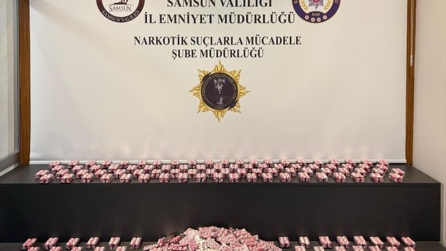 Samsun'da 11 bin 704 adet uyuşturucu hap ele geçirildi