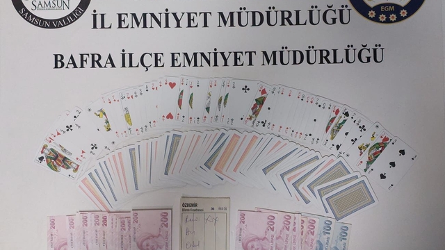 Samsun'da kumar oynayan 5 kişiye 58 bin lira ceza kesildi
