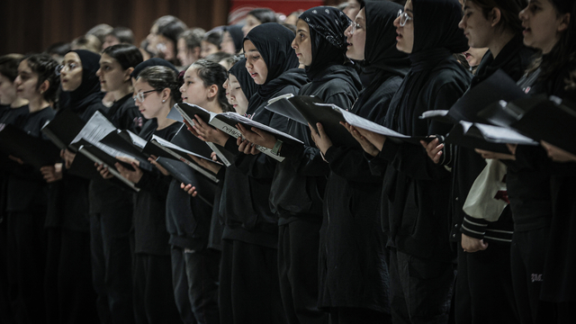Bursa'da imam hatip ortaokulu öğrencileri, Küresel Sumud Filosu'na konserle destek oldu