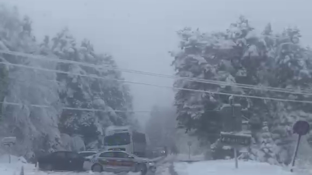 Bolu Dağı'nda kar yağışı (2)