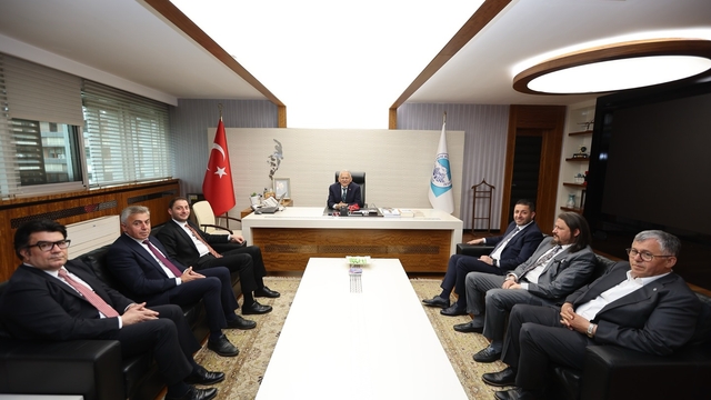 Başkan Büyükkılıç, MHP İl Başkanı Kalın'ı ağırladı