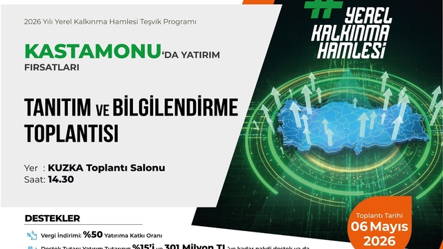 Kastamonu'da yatırım destekleri bilgilendirme toplantısı yapılacak