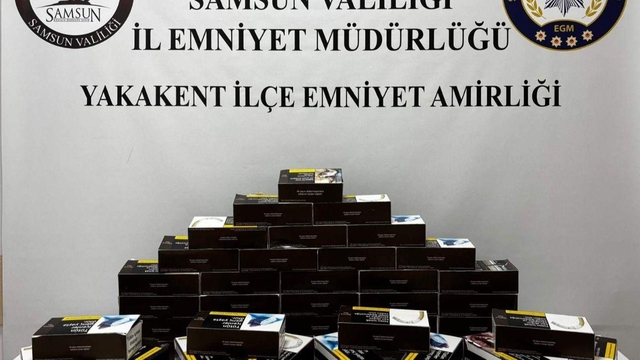 Alaçam ve Yakakent'te kaçak makaron operasyonu