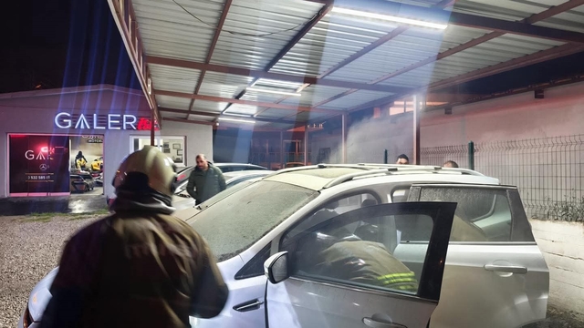 Arsuz'da araç yangını