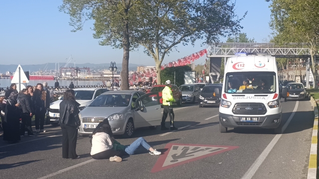 Tekirdağ'da sahil yolundaki kazada motosiklet sürücüsü yaralandı