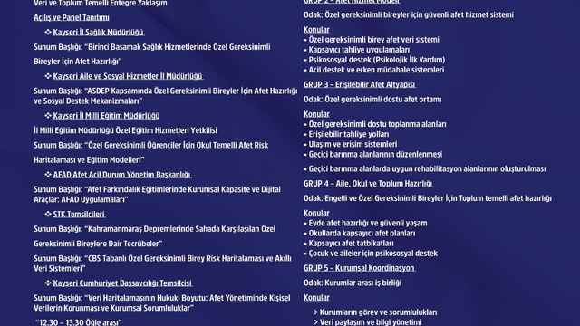 Büyükşehir ve valilik iş birliğinde afetlerde engellilik çalıştayı