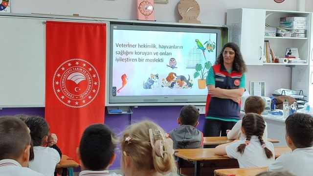 Veterinerler minik öğrencilerle buluştu