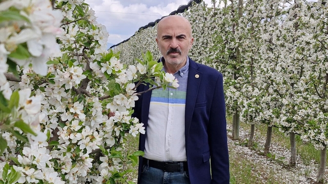 Karaman'da 16 milyon elma ağacı çiçek açarak gelinliğini giydi
Ziraat Odası Başkanı Mehmet Bayram: "Asrın donundan, asrın rekoltesi olacak"
Elmanın başkentinde rekolte hedefi 800 bin ton
Karaman'da elma ağaçları çiçek açtı, üretici rekor üretime odaklandı