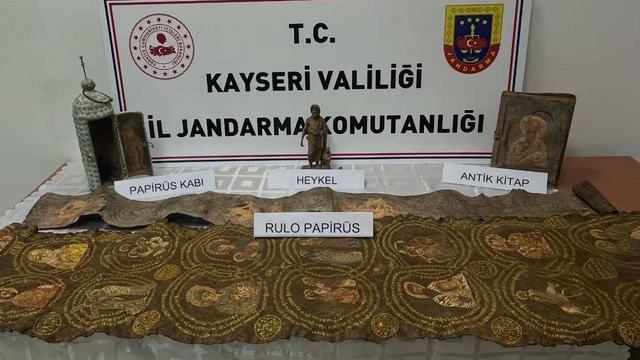 Kayseri'de tarihi eser operasyonu: 1 gözaltı