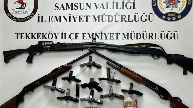 Samsun'da kaçak silah ticareti operasyonunda 4 zanlı yakalandı