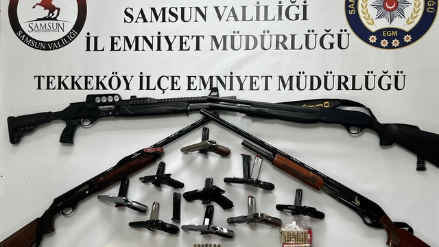 Samsun'da ruhsatsız silah operasyonu