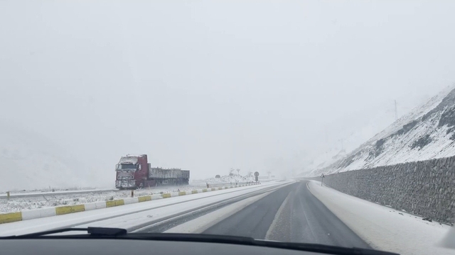 Erzincan'ın yüksek kesimlerinde kar yağışı etkili oldu