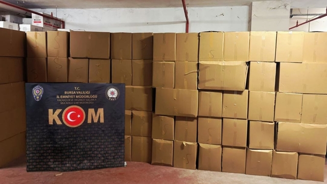 Bursa'da 3 milyon 105 bin makaron ele geçirildi