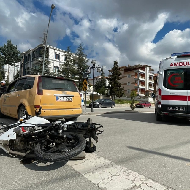 Karaman'da motosiklet kazası: 1 yaralı